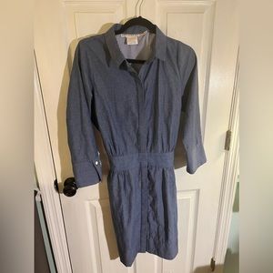 Gretchen Scott M Breezy Blouson Chambray Dress